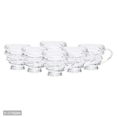 Baba Cart Glass Mugs - 6 Pieces, Transparent, 175 ml-thumb3