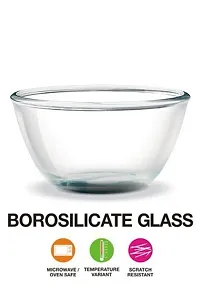 Baba Cart Glass Microwave Safe Mixing Bowl (500ml, Clear) - Set of 2-thumb2