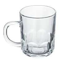 Baba Cart Tea/Coffee Cups Glass Mugs, Transparent, 210 ml (Set of 6) (Crown Tea Mug)-thumb1