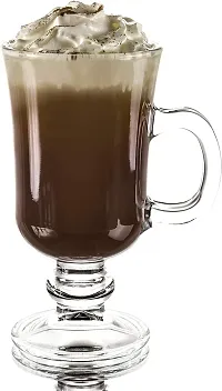 Saaikee Coffee and Tea Glass Mug Multipurpose Transparent (280 ml, Clear)-Set of 2-thumb1
