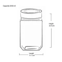 Treo by Milton Cube Storage Glass Jar, 2250 ml, Transparent | Storage Jar | Modular | Kitchen Organizer | Modular | Multipurpose Jar | BPA Free-thumb4