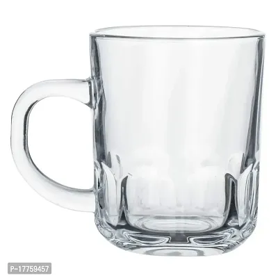Baba Cart Tea/Coffee Cups Glass Mugs, Transparent, 210 ml (Set of 6) (Crown Tea Mug)