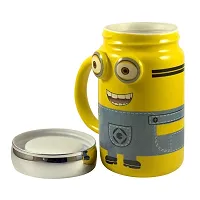 Baba Cart Ceramic Ceramic Mug - Yellow, 500 ml-thumb2