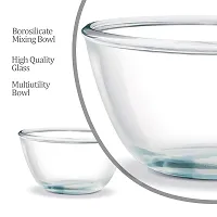 TREO Glass Solid Mixing Bowl - 1500ml, 1 Piece, Transparent-thumb3