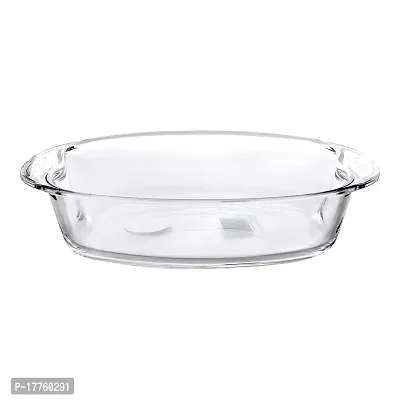 Saaikee Glass Baking Dish Serving Tray Bowl, Microwave Safe  Oven Safe, Mixing Bowl Baking Tray Oval Dish Transparent Cake Baking
