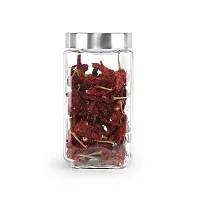 Cello Qube Fresh Glass Storage Jar, Air Tight, See-Through Lid, Clear, 1000 ml-thumb1