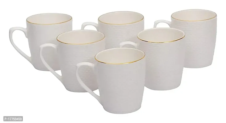 SAAIKEE Bone China Mug for Tea/Coffee Green Tea Espresso Hot Beverage Cup Set of 6 160 ML