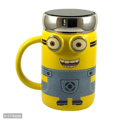 Baba Cart Ceramic Ceramic Mug - Yellow, 500 ml