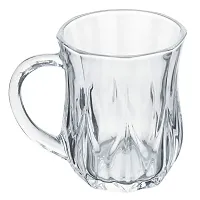 Baba Cart Tea/Coffee Cups Glass Mugs, Transparent, 145 ml (Set of 6) (Aqua Tea Mug)-thumb1