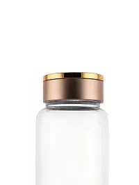 WHITE GOLD Borosilicate Glass Water Bottle for Fridge 1000ml with Glass Salt  Pepper Shaker-thumb2