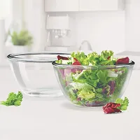 TREO Glass Solid Mixing Bowl - 1500ml, 1 Piece, Transparent-thumb1