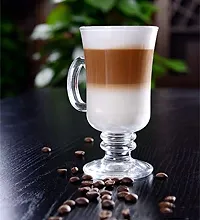 Saaikee Coffee and Tea Glass Mug Multipurpose Transparent (280 ml, Clear)-Set of 2-thumb3