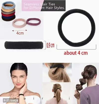 Simreen hair rubber bands multi color bright and dark elastic cotton strech hair ties rubber bands for women and girls multi color pack of 100-thumb3