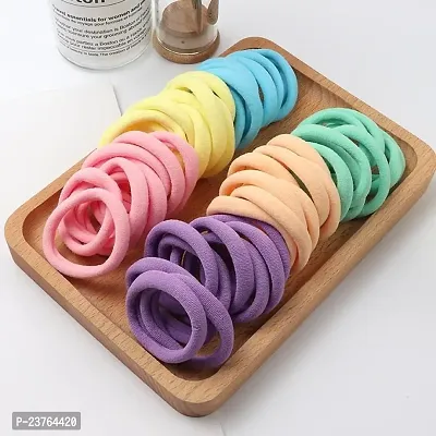 Simreen hair rubber bands multi color bright and dark elastic cotton strech hair ties rubber bands for women and girls multi color pack of 100-thumb0