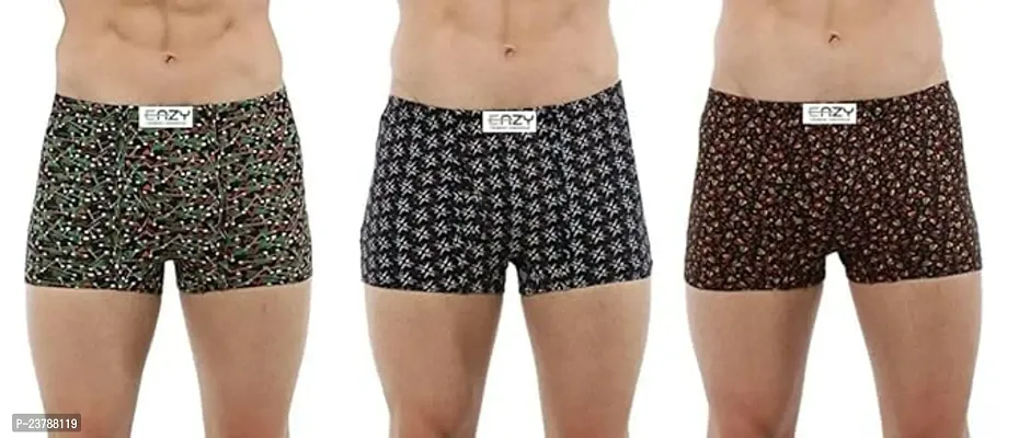 Comfortable Multicoloured Cotton Trunks For Men Combo