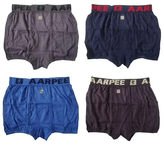 UPSTAIRS Men's Aarpee Mini Trunk|Underwear for Men & Boys|Men's Solid Underwear|Trunk (Pack of 4)