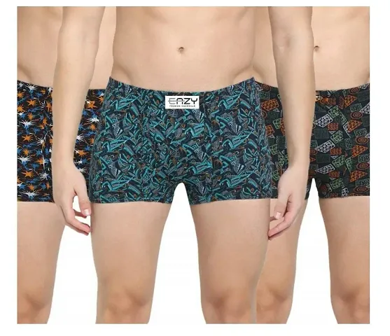 UPSTAIRS Men's Eazy Premium Printed Mini Trunk for Men & Boys|Men's Underwear Trunk (Pack of 3)