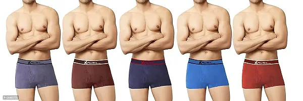 UPSTAIRS X-Factor Strech Solid Men's Trunk for Men  Boys|Men's Underwear Trunk (Pack of 5)-thumb0