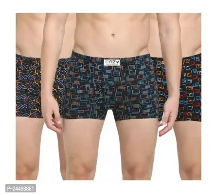 UPSTAIRS Men's Eazy Premium Printed Mini Trunk for Men  Boys|Men's Underwear Trunk (Pack of 3) Multicolour