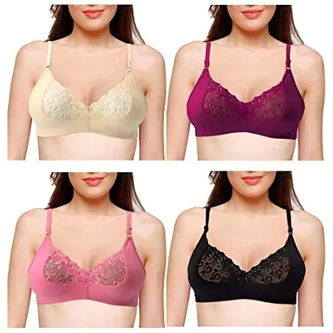 Women's X-Lady Hosiery Bridal Bra for Women and Girls - Women's Innerwear, Bralette Bra (Pack of 4)