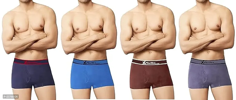 Comfortable Multicoloured Cotton Trunks For Men Combo