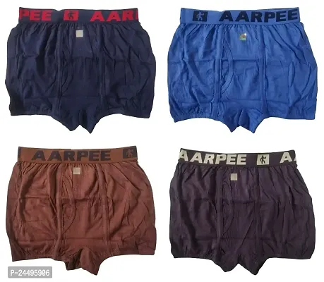 UPSTAIRS Men's Aarpee Mini Trunk|Underwear for Men  Boys|Men's Solid Underwear|Trunk (Pack of 4)-thumb0