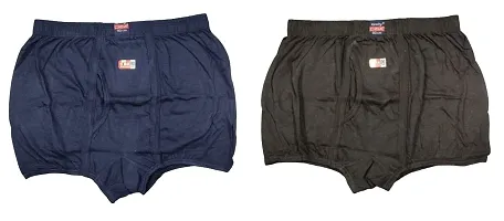 UPSTAIRS Men's Kwality Ciba Solid Trunk Inner Elastic for Men & Boys|Men's Underwear Trunk (Pack of 2)