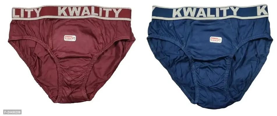 UPSTAIRS Men's Kwality Premium Solid Underwear/Brief for Men  Boys|Men's Underwear (Pack of 2)