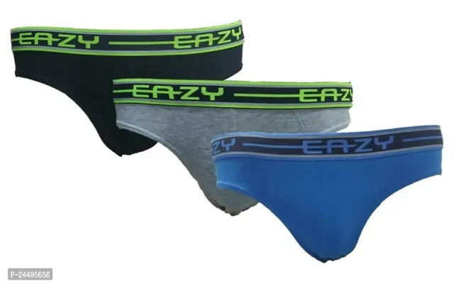 UPSTAIRS Men's Eazy Premium Solid Underwear for Men  Boys|Men's V- Shape Underwear (Pack of 3)