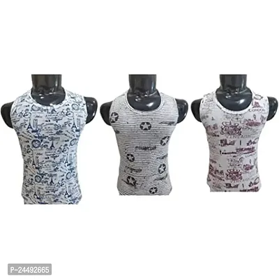 UPSTAIRS Men's SIRTEX Regular Fit Printed Vest for Men  Boys|Men's Vest (Pack of 3)-thumb0