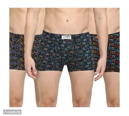 UPSTAIRS Men's Eazy Premium Printed Mini Trunk for Mens  Boys|Men's Underwear Trunk (Pack of 3) Multicolour