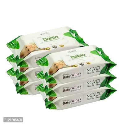 Baby Wet Wipes/Pack With Lid (Pack of 6-80 Sheet)-thumb0
