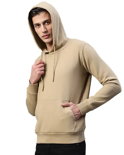 Men's Regular Fit Hooded Neck Fleece Sweatshirt