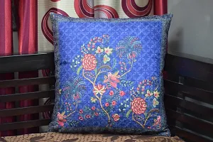 ROOKLEM Velvet Fancy Decorative Printed Both Side Use Cushion Cover for Sofa Couch Car Diwan Bed Pack of 2 Multicolor Size 16x16 Inches-thumb1