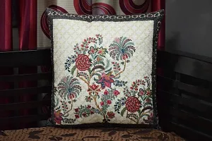 ROOKLEM Velvet Fancy Decorative Printed Two Sided Cushion Cover Pack of 2 Multicolor Size 16x16 Inches-thumb1