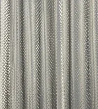 ROOKLEM Polyester Heavy Net Tissue Cress Cross Pattern Design 7 Feet Door Curtain Pack of 2 Curtains Grey Colour-thumb2