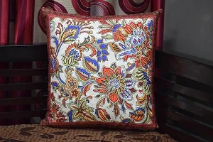 ROOKLEM Velvet Fancy Decorative Printed Two Sided Cushion Cover Pack of 2 Multicolor Size 16x16 Inches-thumb1