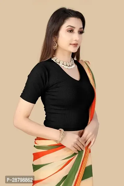 Reliable Black Cotton Blend  Stitched Blouses For Women-thumb0