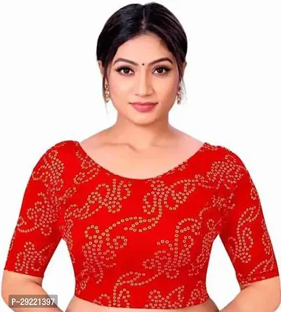 Reliable Red Cotton Blend Stitched Blouses For Women