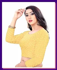 Reliable Yellow Cotton Blend  Stitched Blouses For Women-thumb1