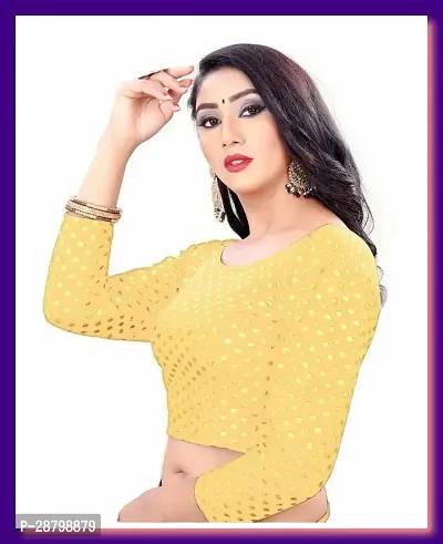 Reliable Yellow Cotton Blend  Stitched Blouses For Women-thumb2