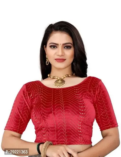 Reliable Red Velvet Stitched Blouses For Women-thumb0