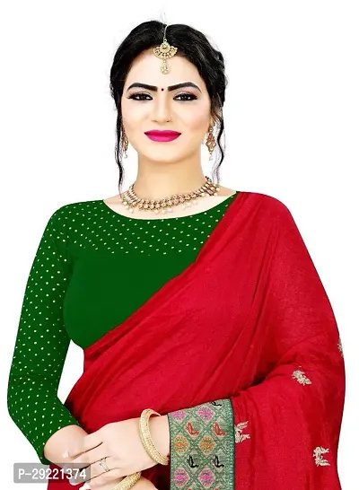 Reliable Green Cotton Blend Stitched Blouses For Women-thumb0