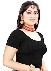 Reliable Black Cotton Blend Stitched Blouses For Women-thumb2