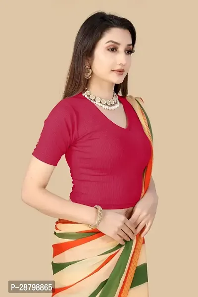 Reliable Maroon Cotton Blend  Stitched Blouses For Women