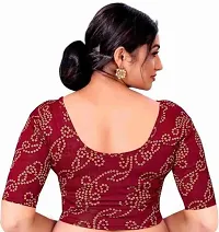 Reliable Maroon Cotton Blend Stitched Blouses For Women-thumb2