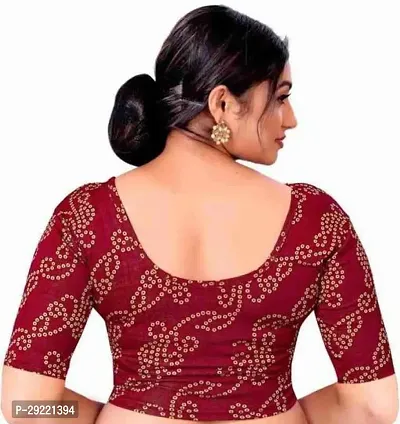 Reliable Maroon Cotton Blend Stitched Blouses For Women-thumb3