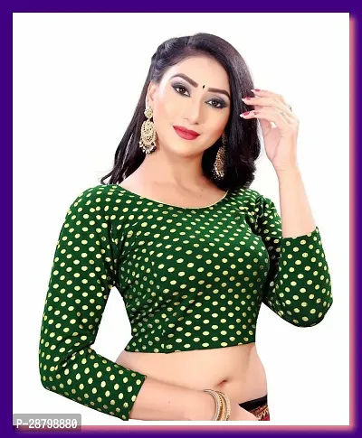 Reliable Green Cotton Blend  Stitched Blouses For Women-thumb0