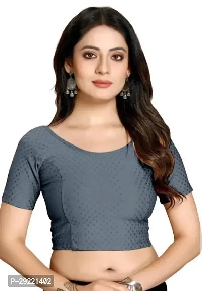 Reliable Grey Cotton Blend Stitched Blouses For Women