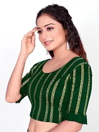 Reliable Green Cotton Blend Stitched Blouses For Women-thumb1